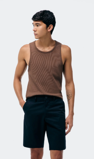 Bermuda Básica Masculina Chino Reta Em Sarja_