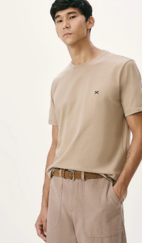 Camiseta básica masculina world com bordado