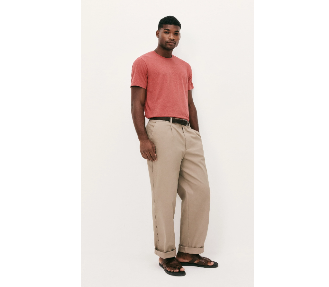 Camiseta Masculina Comfort Em Malha Flamê