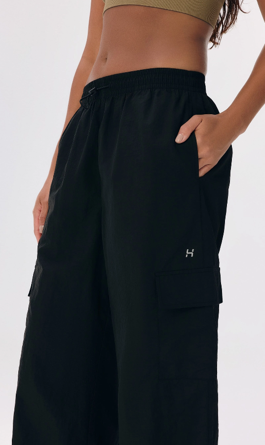 Calça Esportiva Feminina Cargo Cintura Alta_
