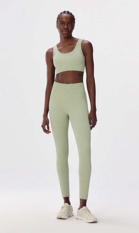Calça Legging Feminina Canelada Sem Costura_