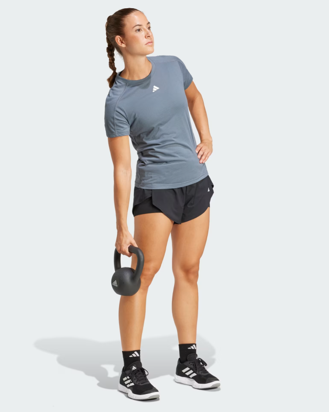 Camiseta Gola Careca AEROREADY Train Essentials Minimal Branding_