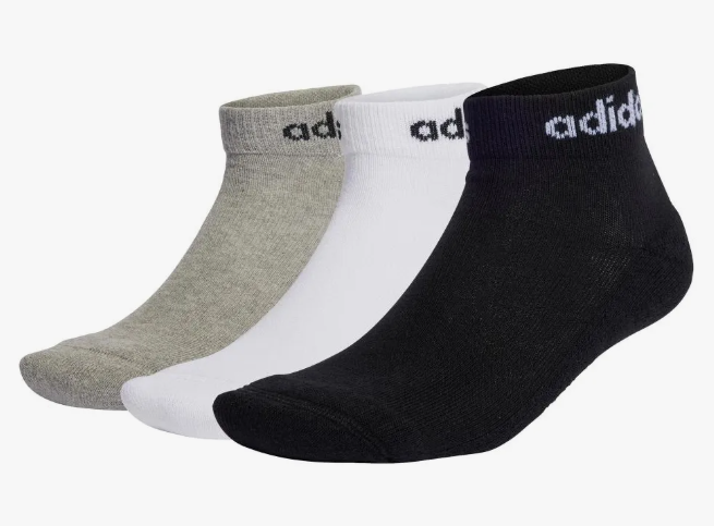 Meias Linear Ankle Cushioned 3 Pares adidas_