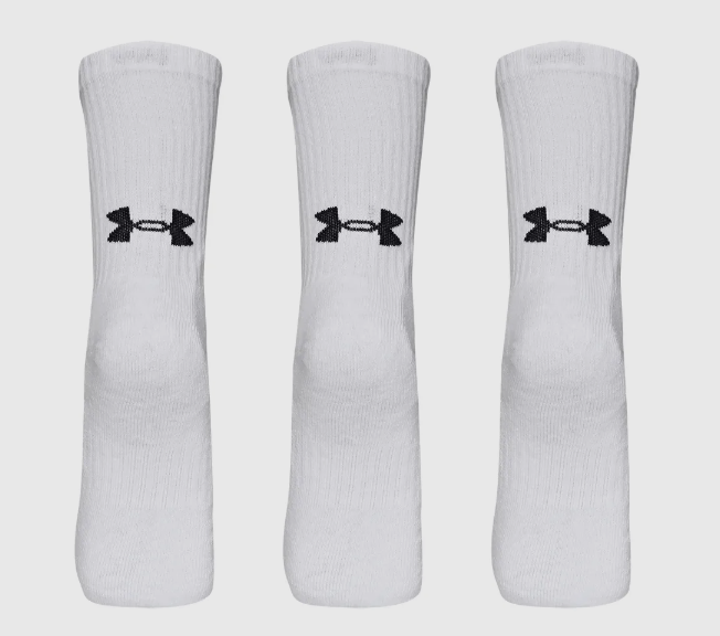 Meia Under Armour Core Cotton Cano Alto - Pacote com 3 pares_