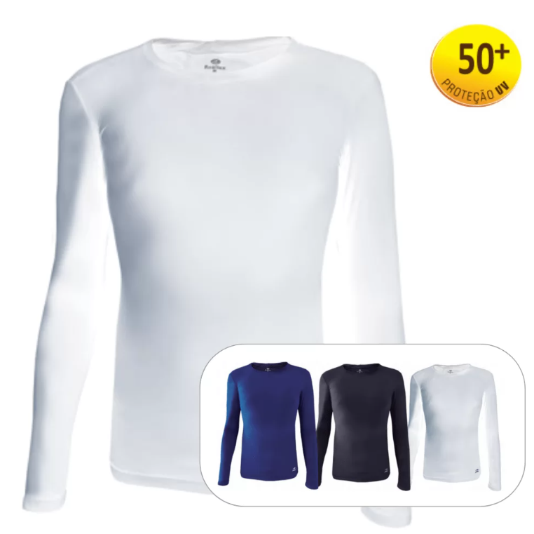 Camiseta UV Manga Longa Compressão FIT Plus Size Masculina_