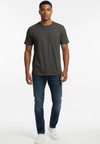Camiseta Básica Masculina Comfort Super Cotton com Bolso