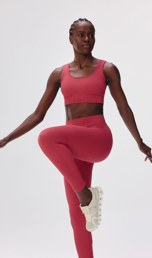 Calça Legging Feminina Canelada Sem Costura_