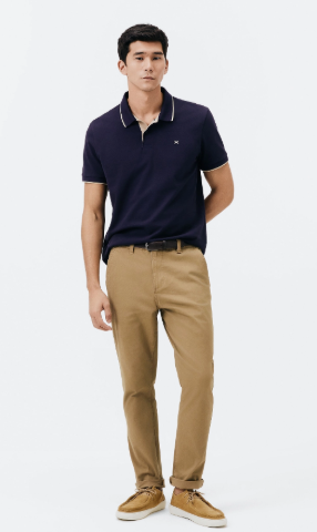 Camisa Polo Básica Masculina Em Piquet Com Bordado_