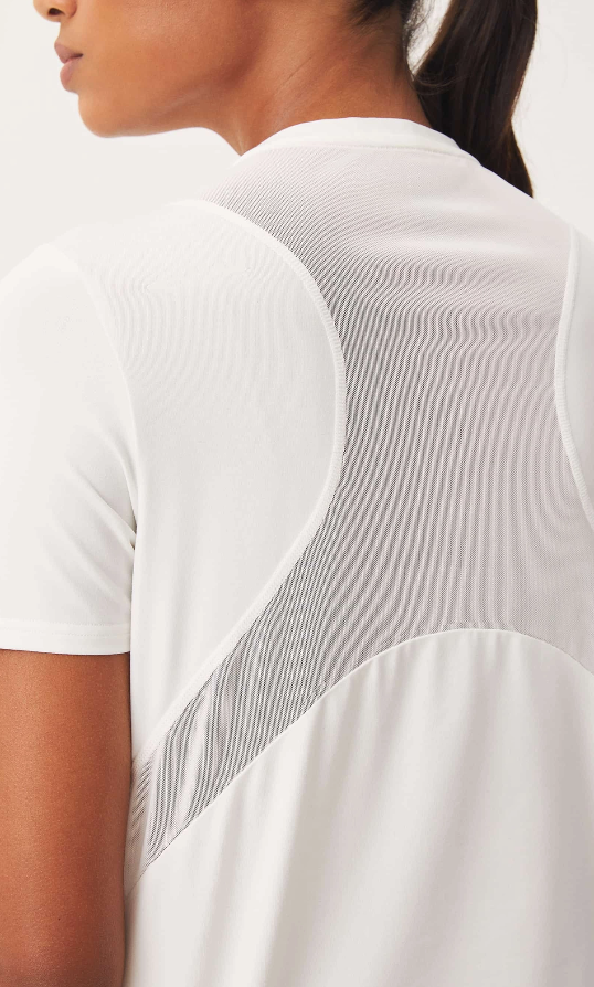 Camiseta Esportiva Feminina Básica com Tule