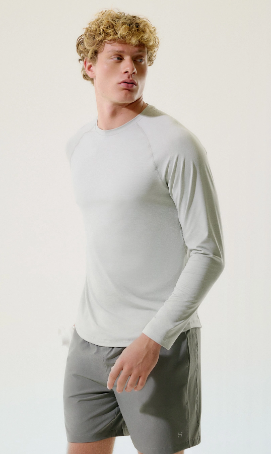 Camiseta Esportiva Masculina Manga Longa Raglan