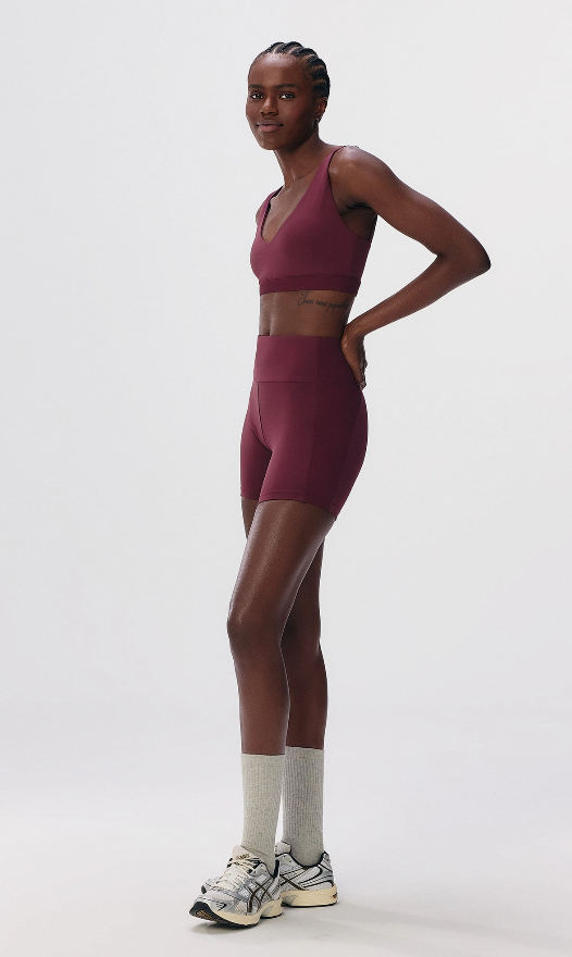 Bermuda Esportiva Feminina Biker Com Texturas_