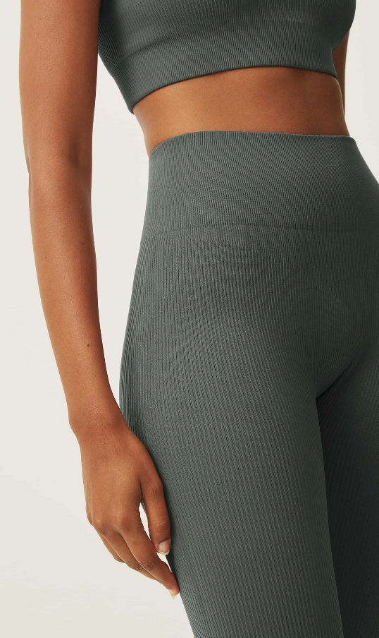 Calça Legging Feminina Canelada Sem Costura_