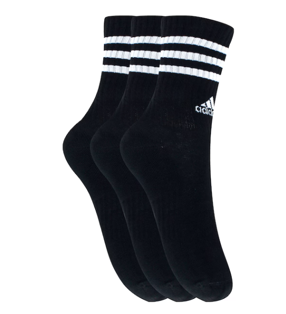 Kit Meia Adidas 3 Listras 3 Pares Unissex_
