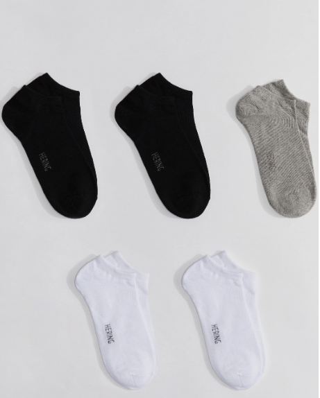 Kit 5 pares de meias soquete unissex_